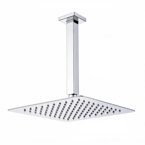 High-Pressure 12-Inch Stainless Steel Rain Shower Head in Chrome
