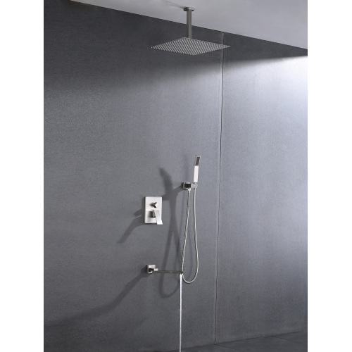 16-Inch Stainless Steel Ceiling Shower Set, Brushed Nickel