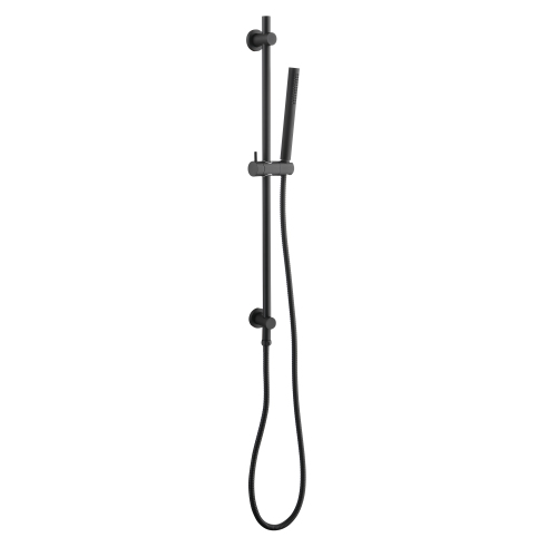 28-Inch Matte Black Stainless Steel Handheld Shower with Slide Bar