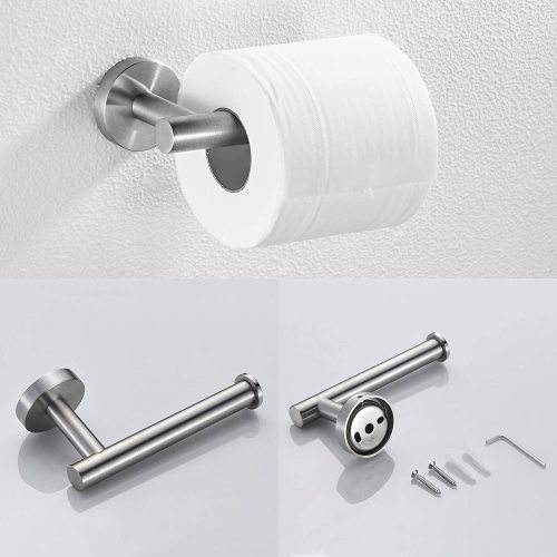 3-Piece Brushed Nickel Stainless Steel Bathroom Hardware Set