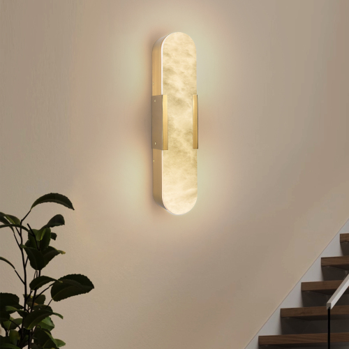 19.7-Inch Gold Iron Wall Sconces, Set of 2 for Modern Interiors