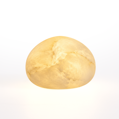 White Aluminium Table Lamp, Compact Bedside Light with Warm Glow