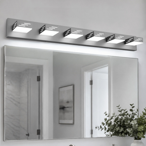 40.4-Inch Brushed Nickel Iron 6-Light Rotatable Vanity Fixture