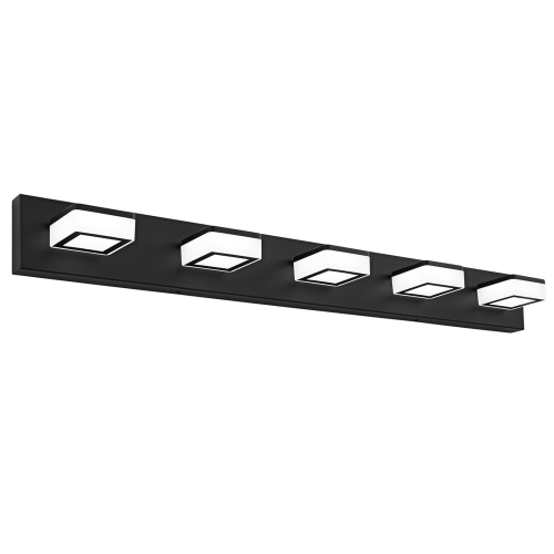 Modern Black 5-Light Iron LED Vanity Light for Bathroom Mirrors