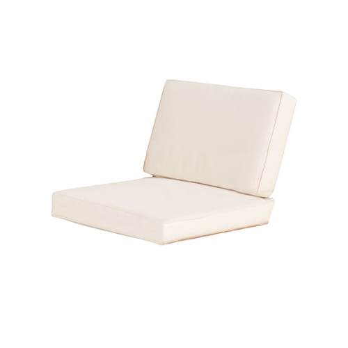 Set of 2 Beige Waterproof Fabric Club Chair Cushion Covers, 22.75-Inch