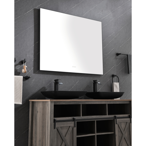 36-Inch Gunmetal Aluminium LED Bathroom Vanity Mirror with Back Light