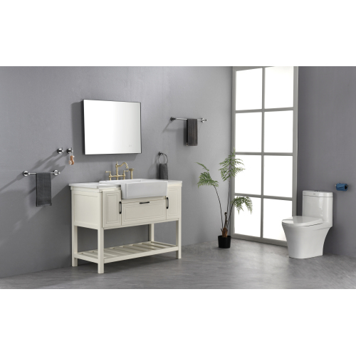 24-Inch Gunmetal Aluminium LED Bathroom Vanity Mirror, Wall-Mount