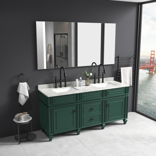 36-Inch Gunmetal Aluminium LED Bathroom Vanity Mirror with Backlight