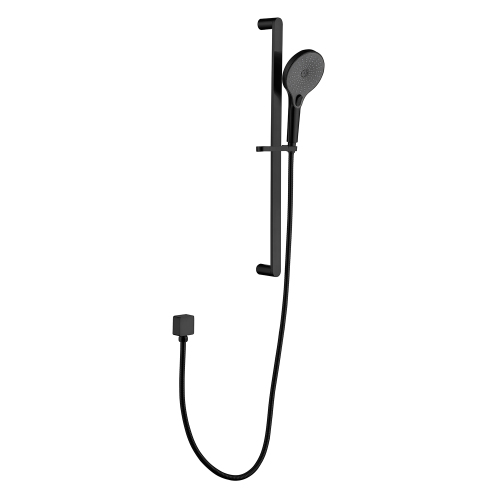 Matte Black Stainless Steel Handheld Shower with 28-Inch Slide Bar
