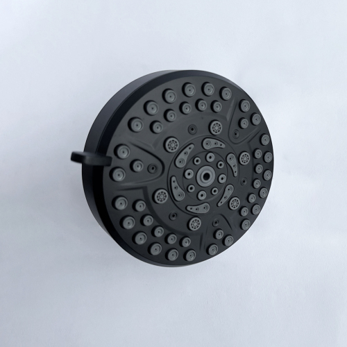 Matte Black 4.7-Inch ABS High-Pressure Rain Showerhead, 10 Spray Modes