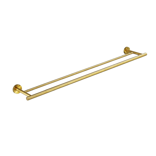 23.6-Inch Wall-Mounted Towel Bar in Brushed Gold Stainless Steel