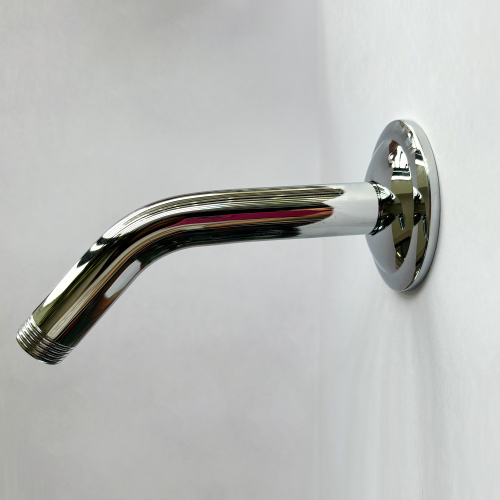 Chrome Stainless Steel Wall-Mount Shower Arm with 1/2 NPT Flange