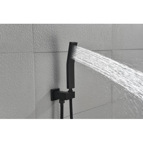 Matte Black Brass & Stainless Steel Handheld Shower Head, 59-Inch Hose