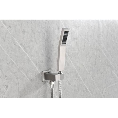 Brushed Nickel Handheld Shower Head with 59-Inch Hose & Bracket
