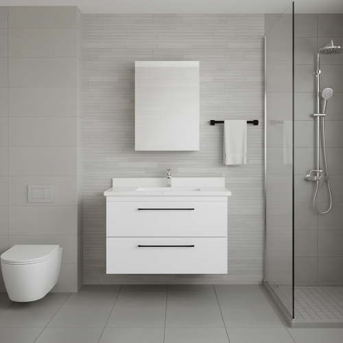 White 20 x 26 in. Engineered Wood Surface-Mount Medicine Cabinet