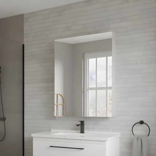 White 24 x 36 in. Frameless Engineered Wood Medicine Cabinet