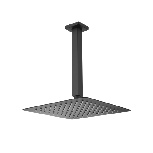 10-Inch High-Pressure Rain Shower Head, Matte Black Stainless Steel