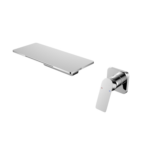 Chrome Waterfall Bathroom Sink Faucet with Brass Construction