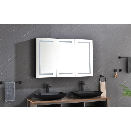 30-Inch Matte Black Aluminium & Glass LED Anti-Fog Medicine Cabinet