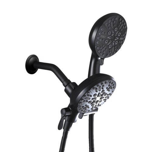 3-Way Rainfall Showerhead Combo in Matte Black ABS & Stainless Steel