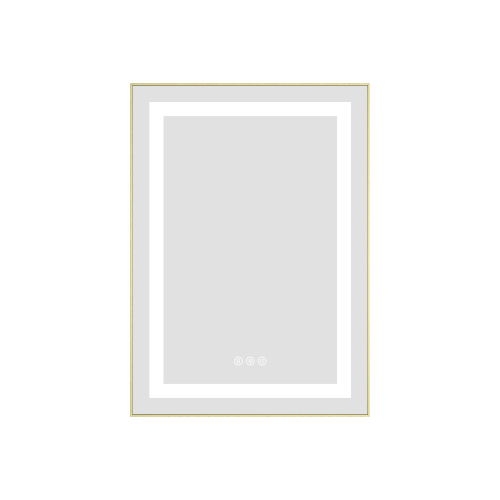 28-Inch Brushed Gold Aluminum Dimmable LED Bathroom Vanity Mirror