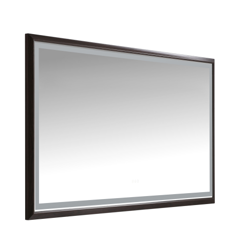 48-Inch Brown Aluminum Framed LED Bathroom Vanity Wall Mirror