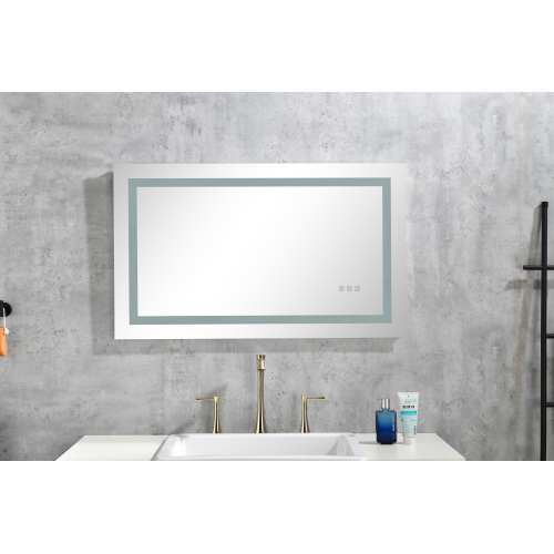 40 x 28-Inch White Aluminum and Glass LED Bathroom Vanity Mirror