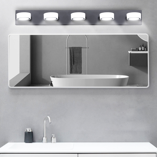 37-Inch Modern 5-Light Black Iron LED Bathroom Vanity Light