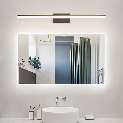 39-Inch Modern Black Iron LED Bathroom Vanity Wall Light Fixture