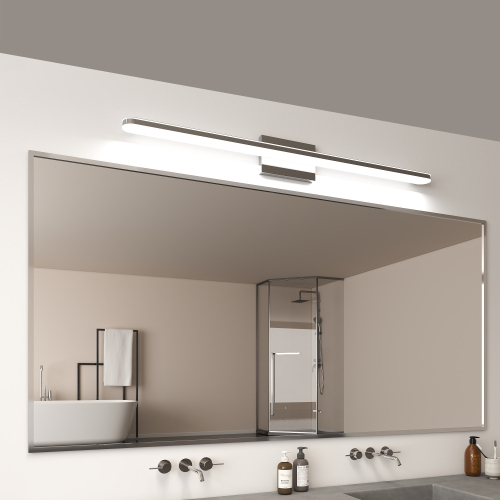 Modern 31.5-Inch Chrome Iron LED Vanity Light, Daylight White