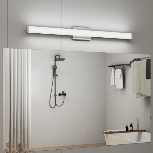 41-Inch Chrome Iron LED Vanity Wall Bar Light, 24W Cool White