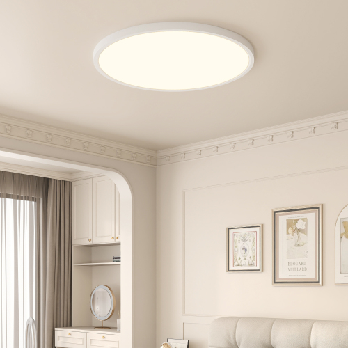 16-Inch White Iron Dimmable LED Flush Mount Ceiling Light