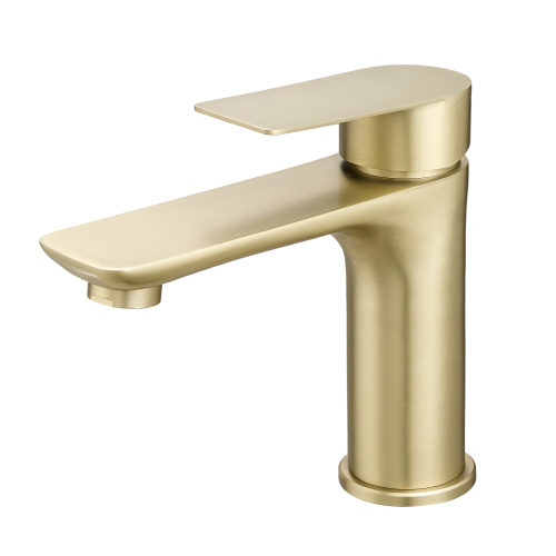 Brushed Gold Stainless Steel Single-Handle Waterfall Bathroom Faucet