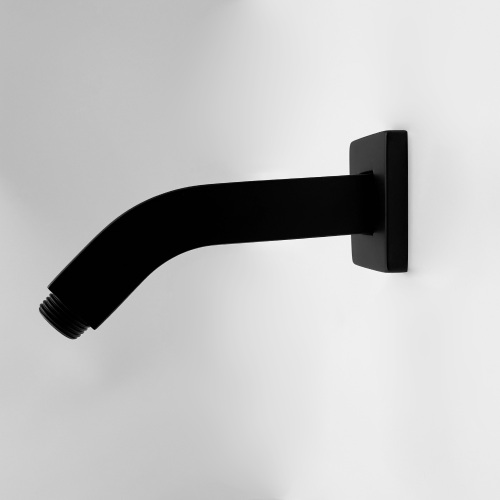 Matte Black Stainless Steel Square Shower Arm with 1/2 NPT Flange