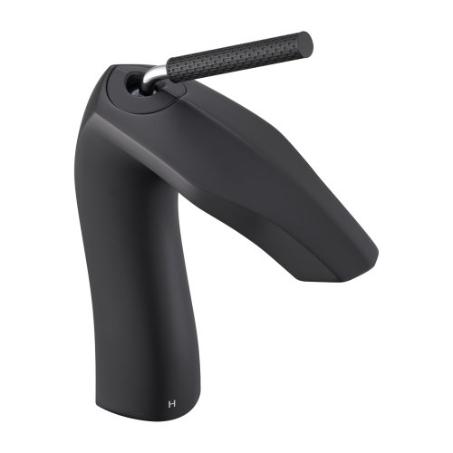 Matte Black Single Handle Lavatory Basin Sink Faucet - brass - Contemporary - Bathroom - Manual - Single Hole Faucets - one - Deck-Mounted - brass - Contemporary
