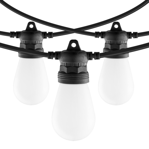 50-ft Black Plastic RGB Outdoor String Lights with App Control