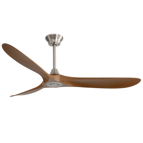 60 Inch Outdoor Ceiling Fan Without Light 3 ABS Blade with Smart APP Control - Brushed Nickel - 60-Inch