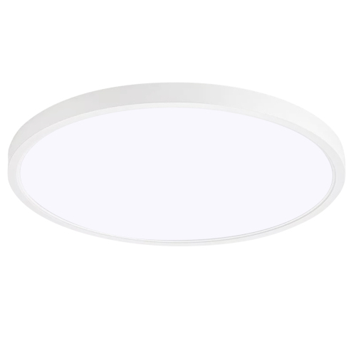 11.8-Inch White Plastic Ultra-Thin LED Flush Mount Ceiling Light