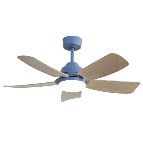 42 Inch Ceiling Fans with LED Light 22W and Remote Control 5 ABS Fan Blades for Bedroom, Living Room, Dining Room, Office - Dark Blue - 42-Inch