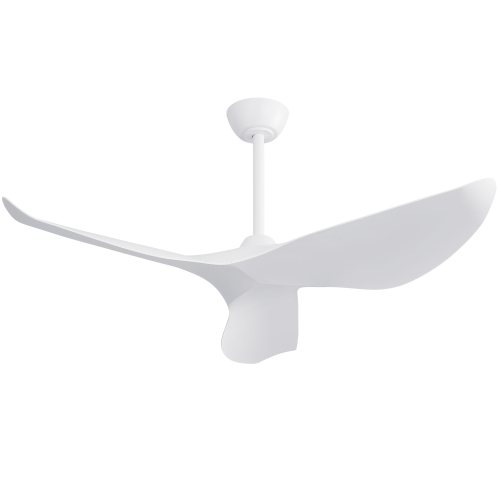 (Same as W882P164174) 38 Inch Ceiling Fan Without Light, Modern Indoor Outdoor Ceiling Fans with DC Motor Remote Control for Bedroom, Living Room - White - ABS - 38-Inch