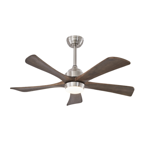 42" 5PCS Solid Wood Blades Ceiling Fan with Lights Remote Control,Quiet DC Motor 3 Blade Ceiling Fans 6 Speed Levels,Reversible Ceiling Fan,for Patio Living Room,Bedroom,Office,Indoor.(Stain nickel ) - Metal & Wood - Acrylic