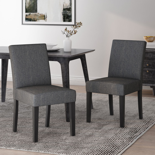 DINING CHAIR - Charcoal - Fabric