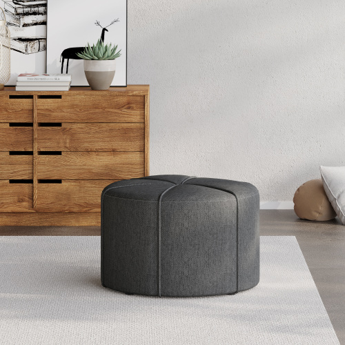 OTTOMAN - Charcoal - Fabric