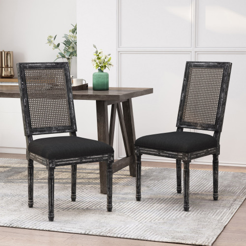 DINING CHAIR - Black - Fabric