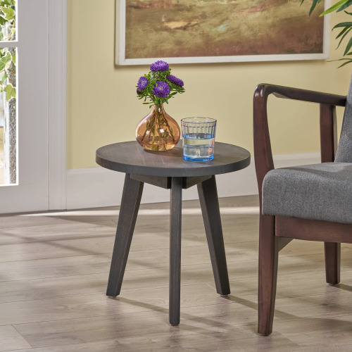 MARINA SIDE TABLE - DARK GREY - Acacia Wood - DARK GREY - Acacia Wood