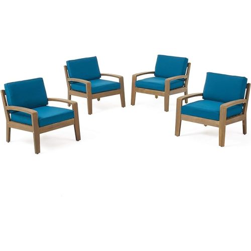 GRENADA CLUB CHAIR - Grey - Acacia Wood