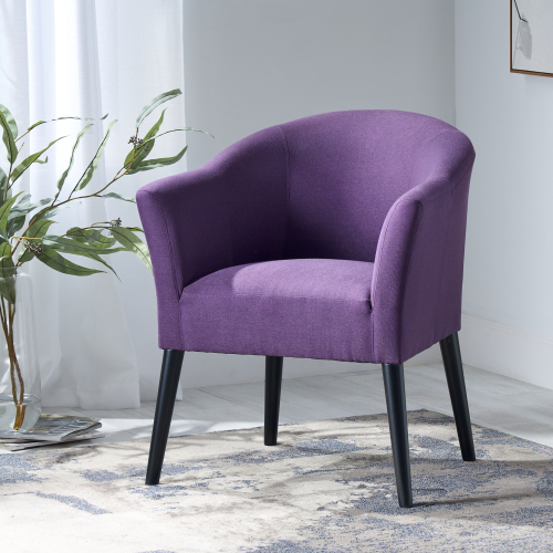 ARM CHAIR - Plum - Fabric