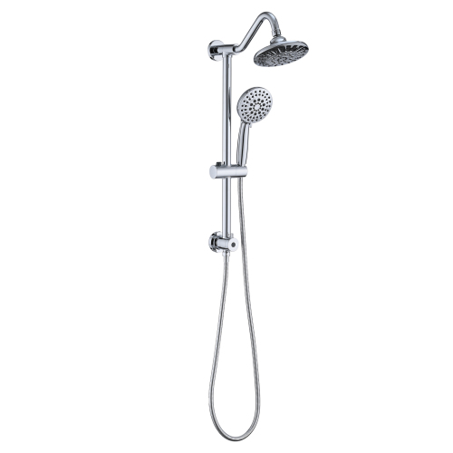 6 Inch Rain Shower Head with Handheld Shower Head Bathroom Rain Shower System - Chrome - ABS - Chrome - ABS - 6-Inch