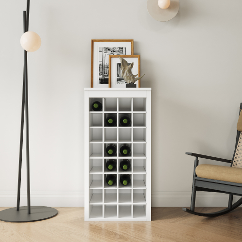 WHITE color modular 32 wine bar cabinet Buffet Cabinet - Particle Board+MDF