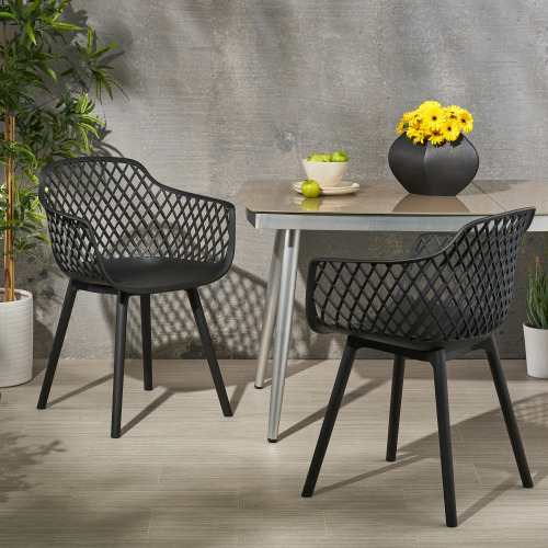 POPPY CHAIR(set of 2) - Black - Polypropylene